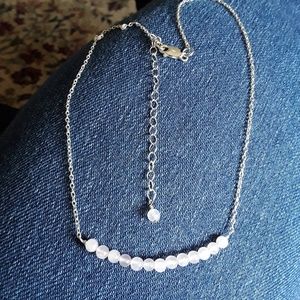 Sterling Silver and Rose Quartz necklace